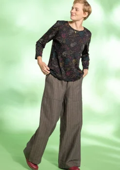 Gudrun Sjödén Pullover & Shirts>Shirt „Carmen“ aus Bio-Baumwolle/Modal Schwarz