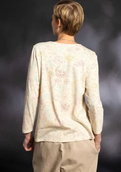 Gudrun Sjödén Pullover & Shirts>Shirt „Carmen“ aus Bio-Baumwolle/Modal Vanille