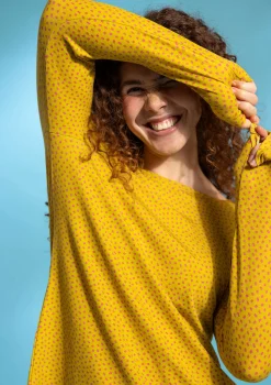 Gudrun Sjödén Pullover & Shirts>Shirt „Dot“ aus Lyocell/Elasthan Dijonsenf