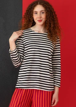 Gudrun Sjödén Pullover & Shirts>Shirt „Mika“ aus Bio-Baumwolle/Modal Schwarz-feder