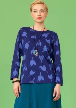 Gudrun Sjödén Pullover & Shirts>Shirt „Mika“ aus Bio-Baumwolle/Modal Veilchen