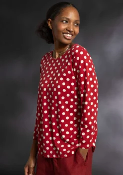 Gudrun Sjödén Pullover & Shirts>Shirt „Mix“ aus Bio-Baumwolle/Modal Mohn