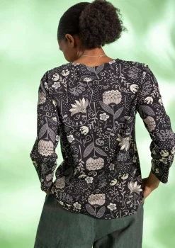 Gudrun Sjödén Pullover & Shirts>Shirt „Pacific“ aus Bio-Baumwolle Schwarz