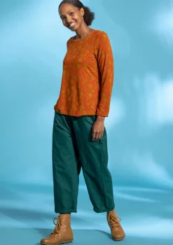 Gudrun Sjödén Pullover & Shirts>Shirt „Pomerans“ aus Modal/Elasthan Gebranntesorange