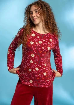 Gudrun Sjödén Pullover & Shirts>Shirt „Rimfrost“ aus Lyocell/Elasthan Moosbeere