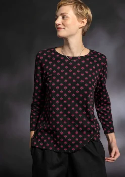 Gudrun Sjödén Pullover & Shirts>Shirt „Sigrid“ aus Bio-Baumwolle/Lyocell Schwarz