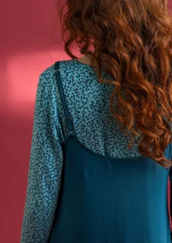 Gudrun Sjödén Kleider>Slipkleid aus Lyocell/Elasthan Dunkelpetrol