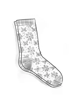 Gudrun Sjödén Accessoires>Socken „Freja“ aus Bio-Baumwolle Aubergine