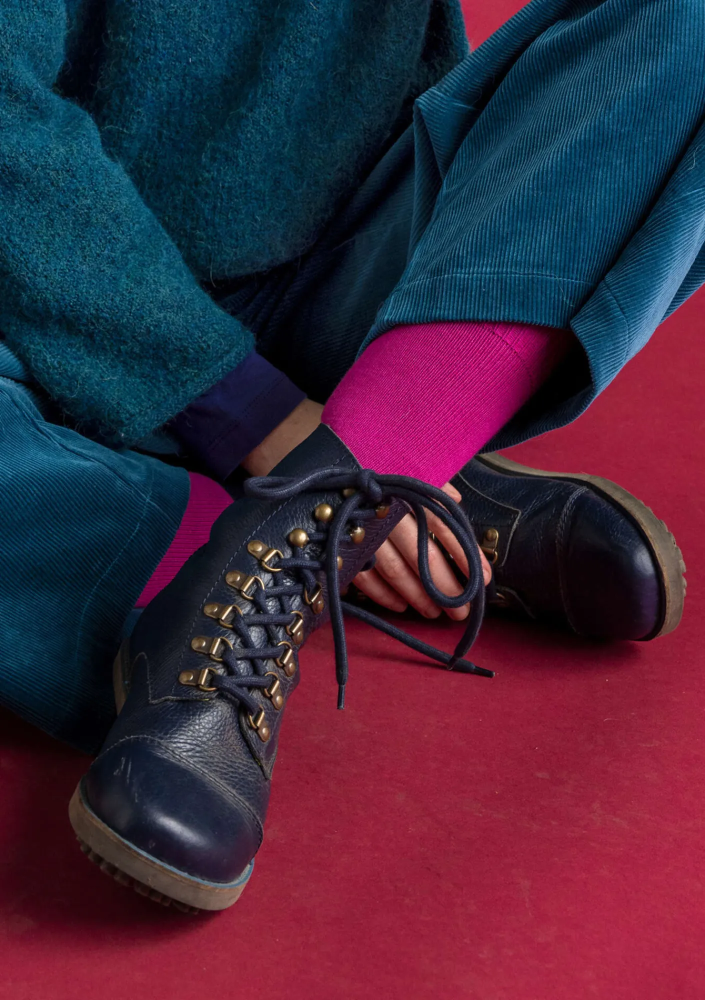 Gudrun Sjödén Schuhe>Stiefeletten aus Nappaleder Dunkelindigo