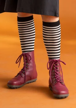 Gudrun Sjödén Schuhe>Stiefeletten aus Nappaleder Purpur