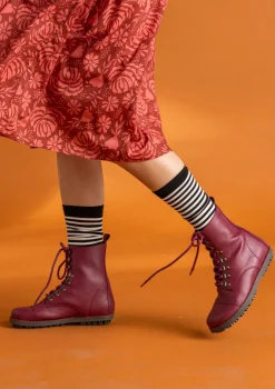 Gudrun Sjödén Schuhe>Stiefeletten aus Nappaleder Purpur