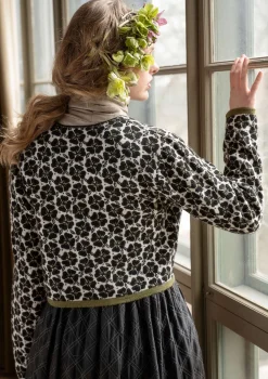 Gudrun Sjödén Strickjacken>Strickjacke „Anemone“ aus Bio-Wolle Schwarz