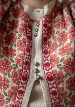 Gudrun Sjödén Strickjacken>Strickjacke „Anemone“ aus Bio-Wolle Dunkellilie