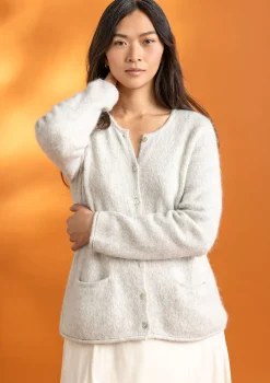 Gudrun Sjödén Strickjacken>Strickjacke aus Alpakagemisch Feder-melange