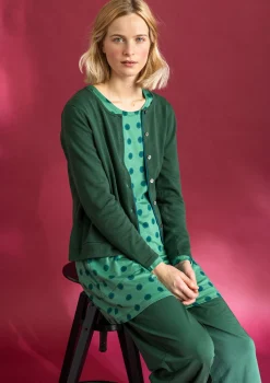 Gudrun Sjödén Strickjacken>Strickjacke aus Bio-/Recycling-Baumwolle Dunkelgrün