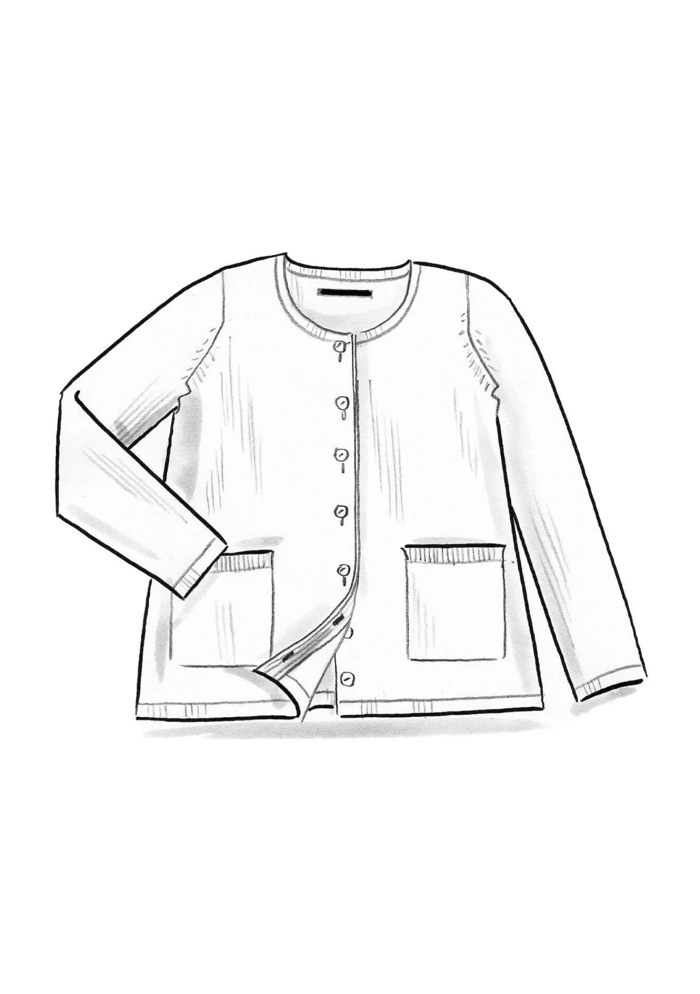 Gudrun Sjödén Strickjacken>Strickjacke aus Bio-/Recycling-Baumwolle Schwarz