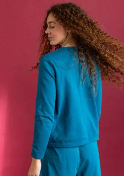 Gudrun Sjödén Strickjacken>Strickjacke aus Bio-/Recycling-Baumwolle Hellpetrol