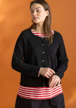Gudrun Sjödén Strickjacken>Strickjacke aus Bio-Wolle Schwarz