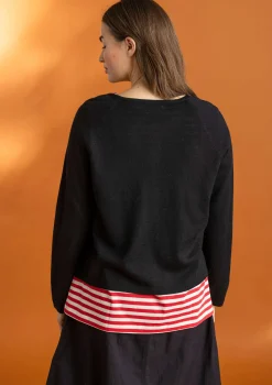 Gudrun Sjödén Strickjacken>Strickjacke aus Bio-Wolle Schwarz