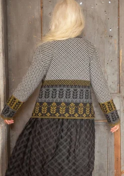 Gudrun Sjödén Strickjacken>Strickjacke „Edda“ aus Recycling-Wollgemisch Dunkelaschgrau-melange