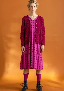 Gudrun Sjödén Strickjacken>Strickjacke „Freja“ aus Bio-/Recycling-Baumwolle Purpur