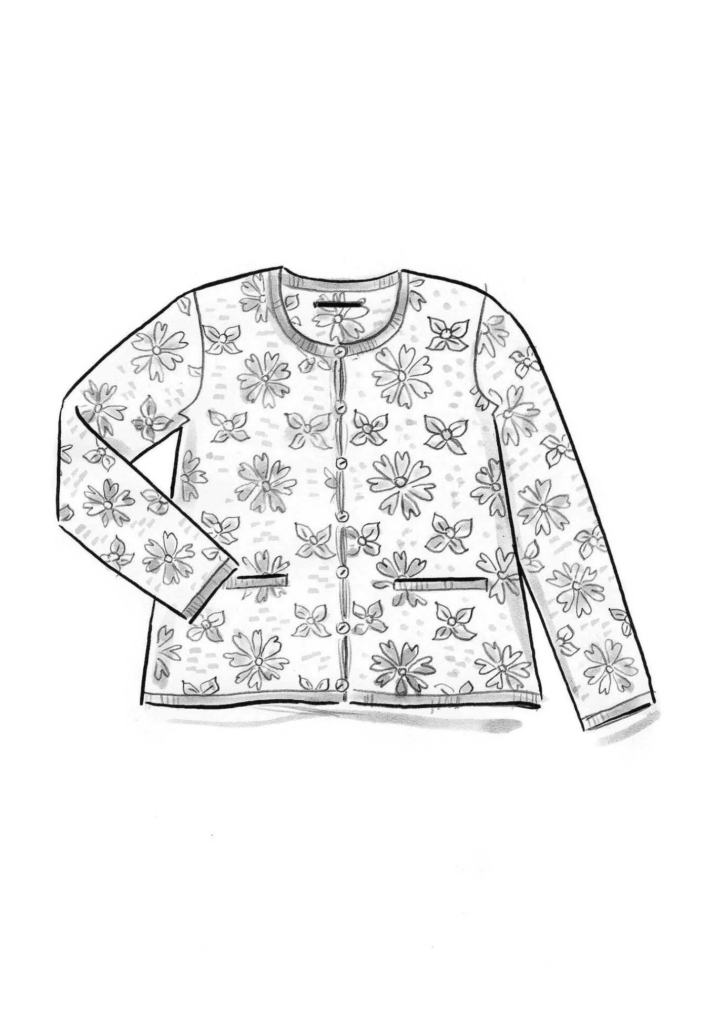 Gudrun Sjödén Strickjacken>Strickjacke „Freja“ aus Bio-/Recycling-Baumwolle Purpur