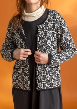 Gudrun Sjödén Strickjacken>Strickjacke „Freja“ aus Bio-/Recycling-Baumwolle Schwarz