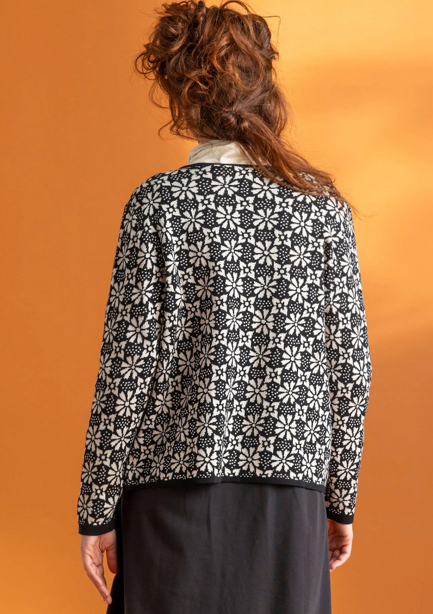 Gudrun Sjödén Strickjacken>Strickjacke „Freja“ aus Bio-/Recycling-Baumwolle Schwarz