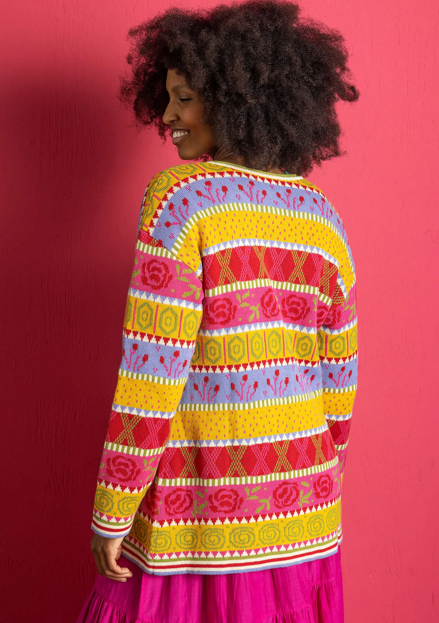 Gudrun Sjödén Strickjacken>Strickjacke „Klara“ aus Bio-/Recycling-Baumwolle Rapsfeld