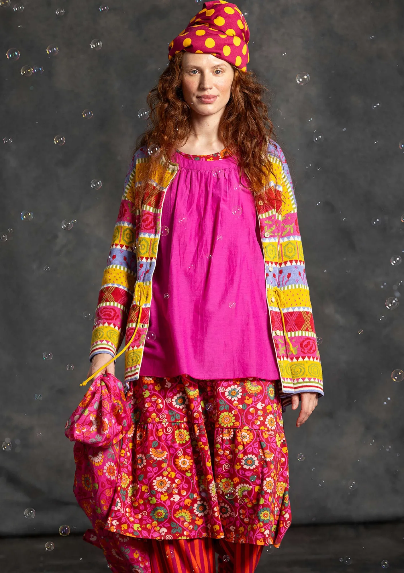 Gudrun Sjödén Strickjacken>Strickjacke „Klara“ aus Bio-/Recycling-Baumwolle Rapsfeld