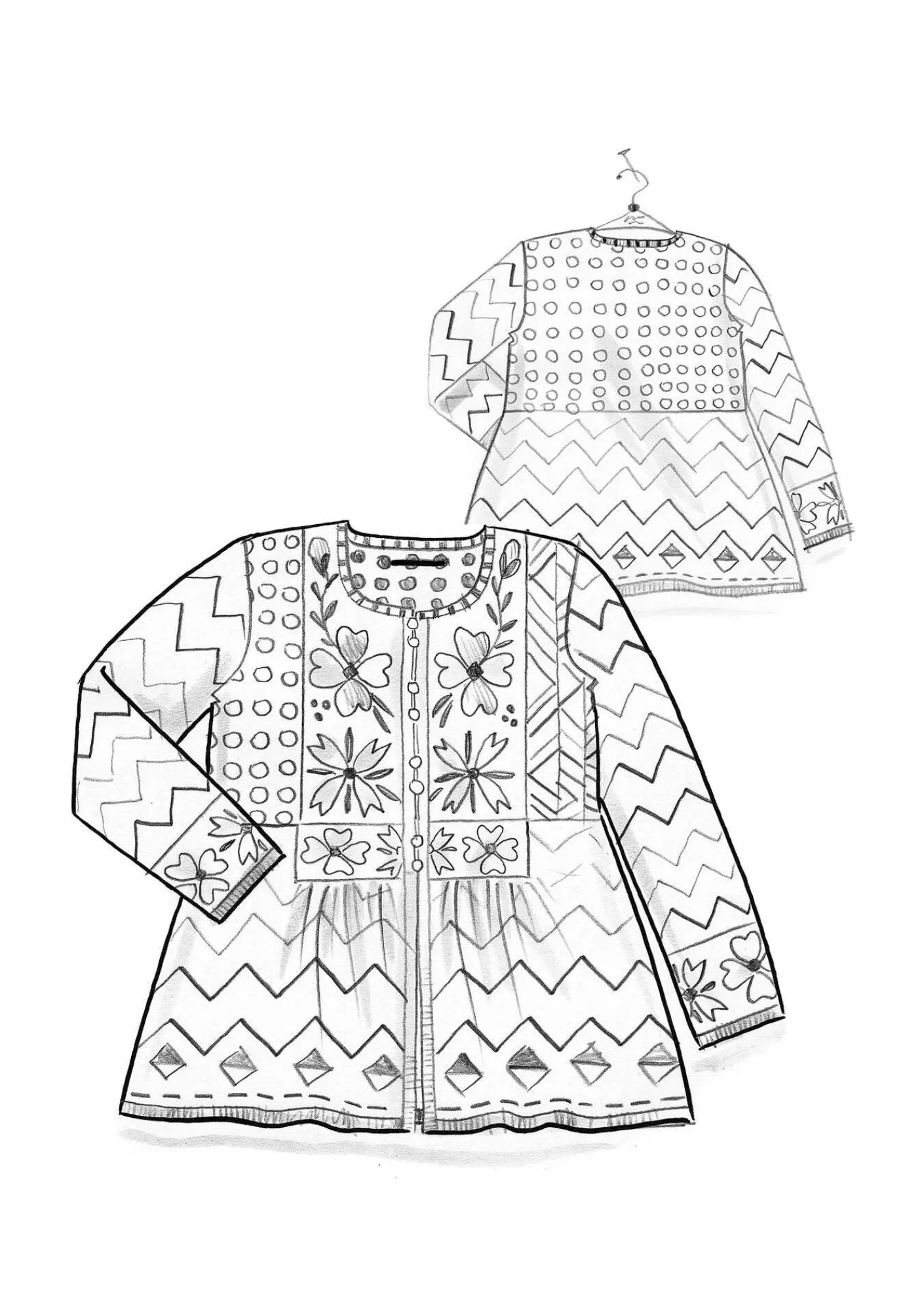 Gudrun Sjödén Strickjacken>Strickjacke „Maria“ aus Bio-/Recycling-Baumwolle Mohn