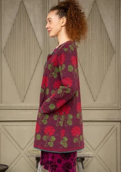 Gudrun Sjödén Strickjacken>Strickjacke „Mårbacka“ aus Bio-/Recycling-Baumwolle Aubergine