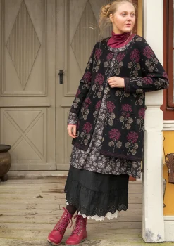 Gudrun Sjödén Strickjacken>Strickjacke „Mårbacka“ aus Bio-/Recycling-Baumwolle Schwarz