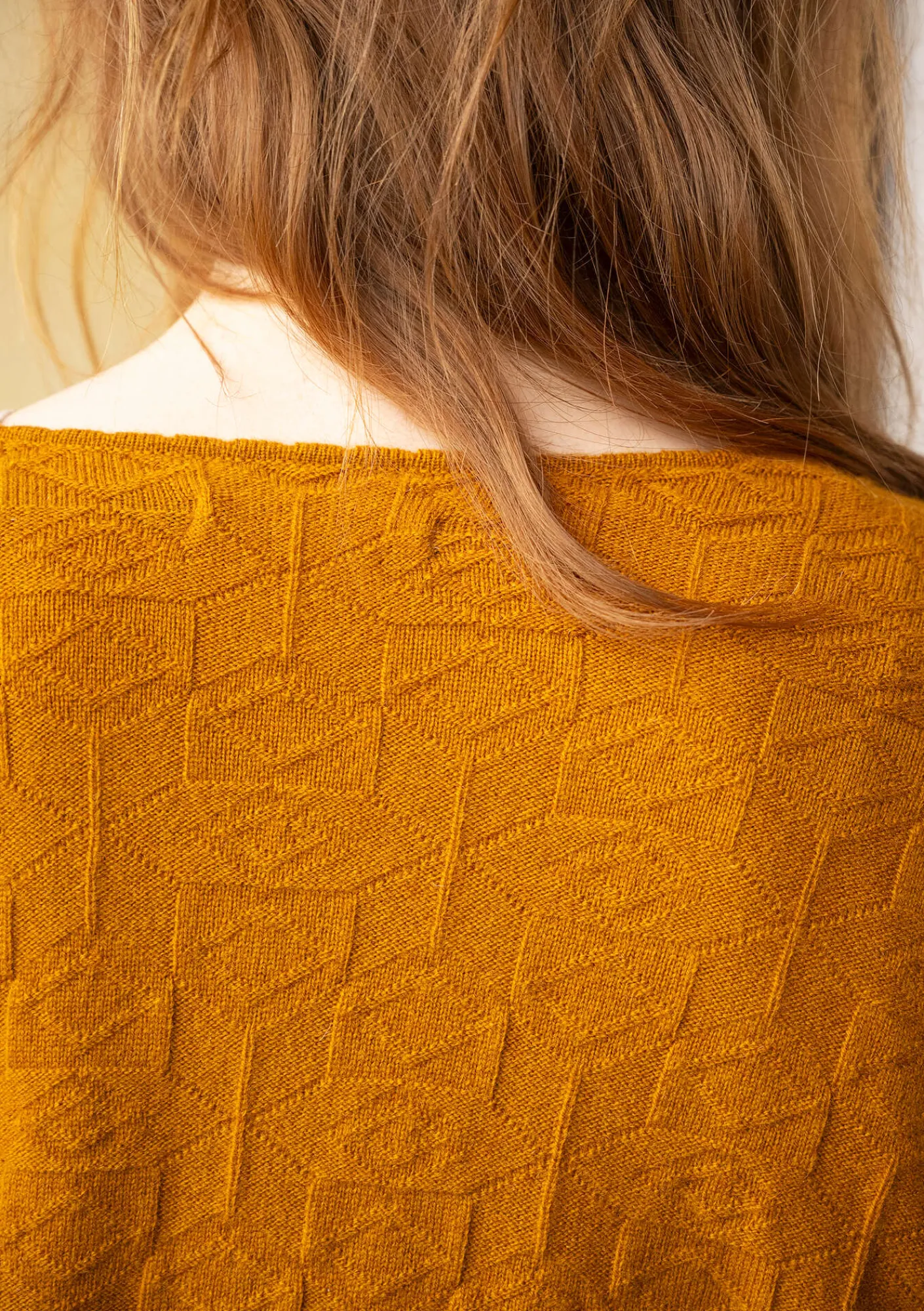 Gudrun Sjödén Strickjacken>Strickjacke „Nova“ aus Lammwolle Senf-melange