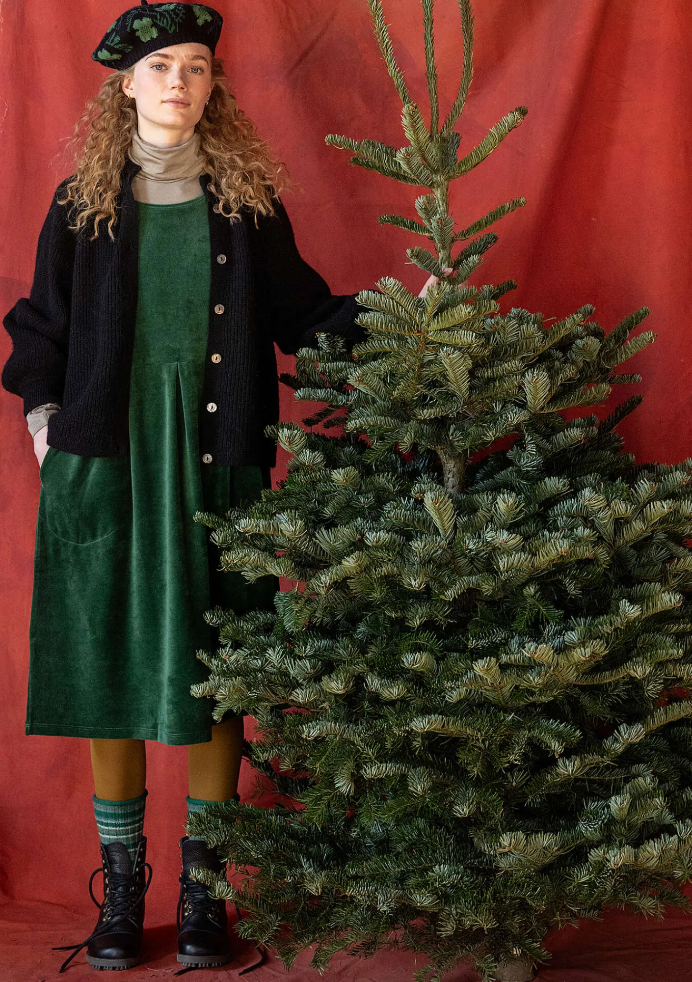 Gudrun Sjödén Strickjacken>Strickjacke „Vinternatt“ aus Bio- und Recycling-Baumwolle/Alpakawollgemisch Schwarz