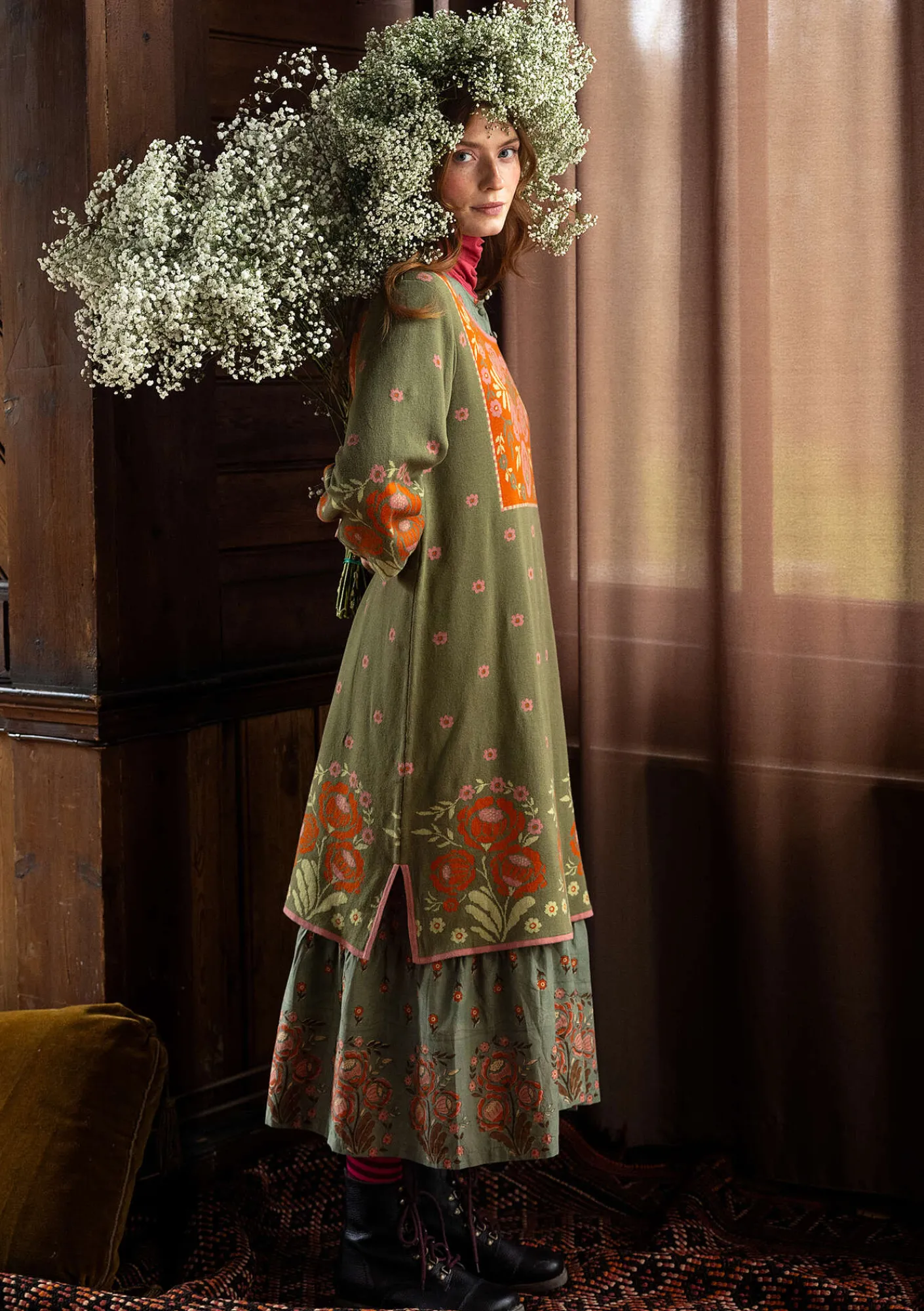 Gudrun Sjödén Kleider>Strickkleid „Stine“ aus Bio-/Recycling-Baumwolle Thuja