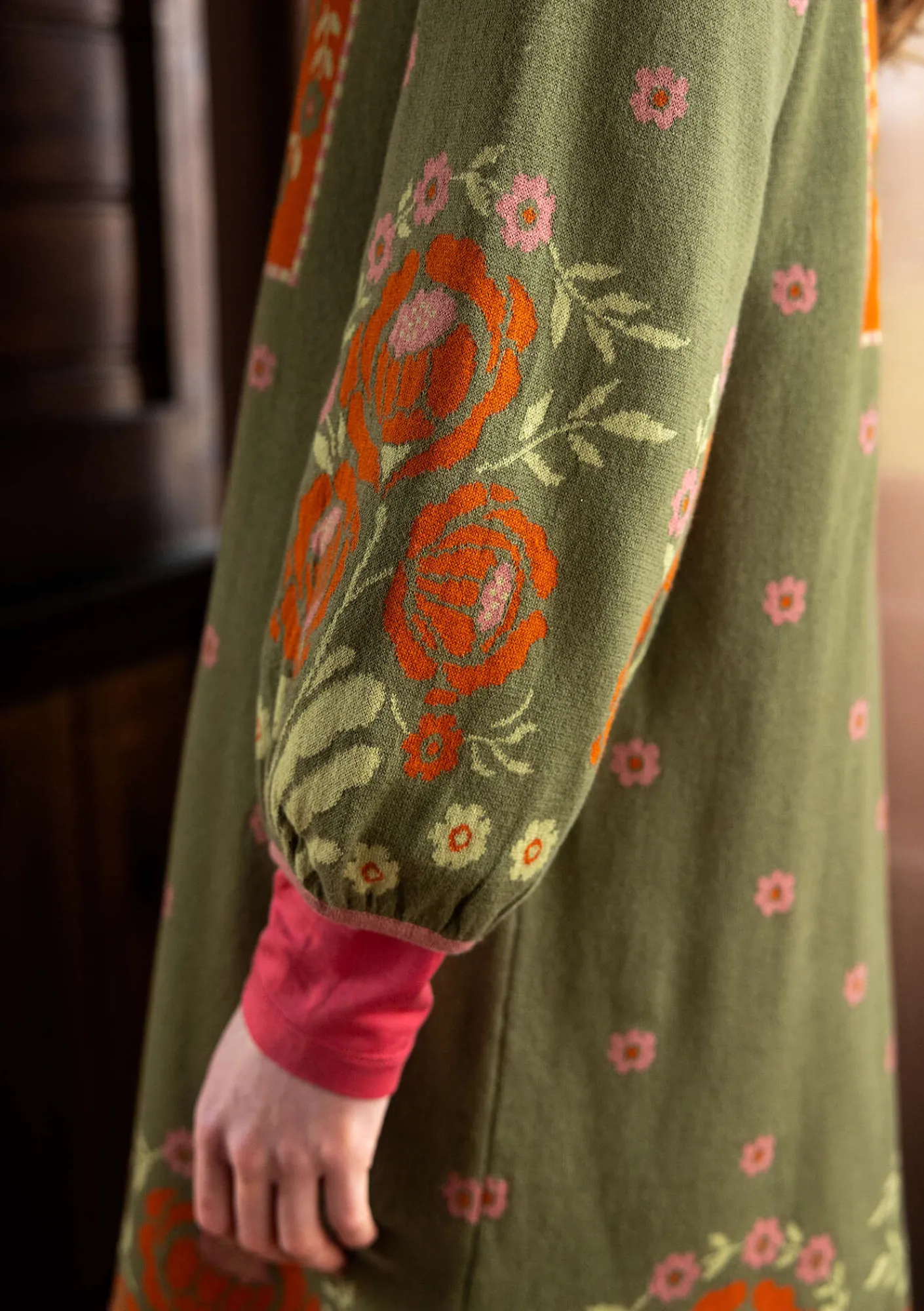 Gudrun Sjödén Kleider>Strickkleid „Stine“ aus Bio-/Recycling-Baumwolle Thuja