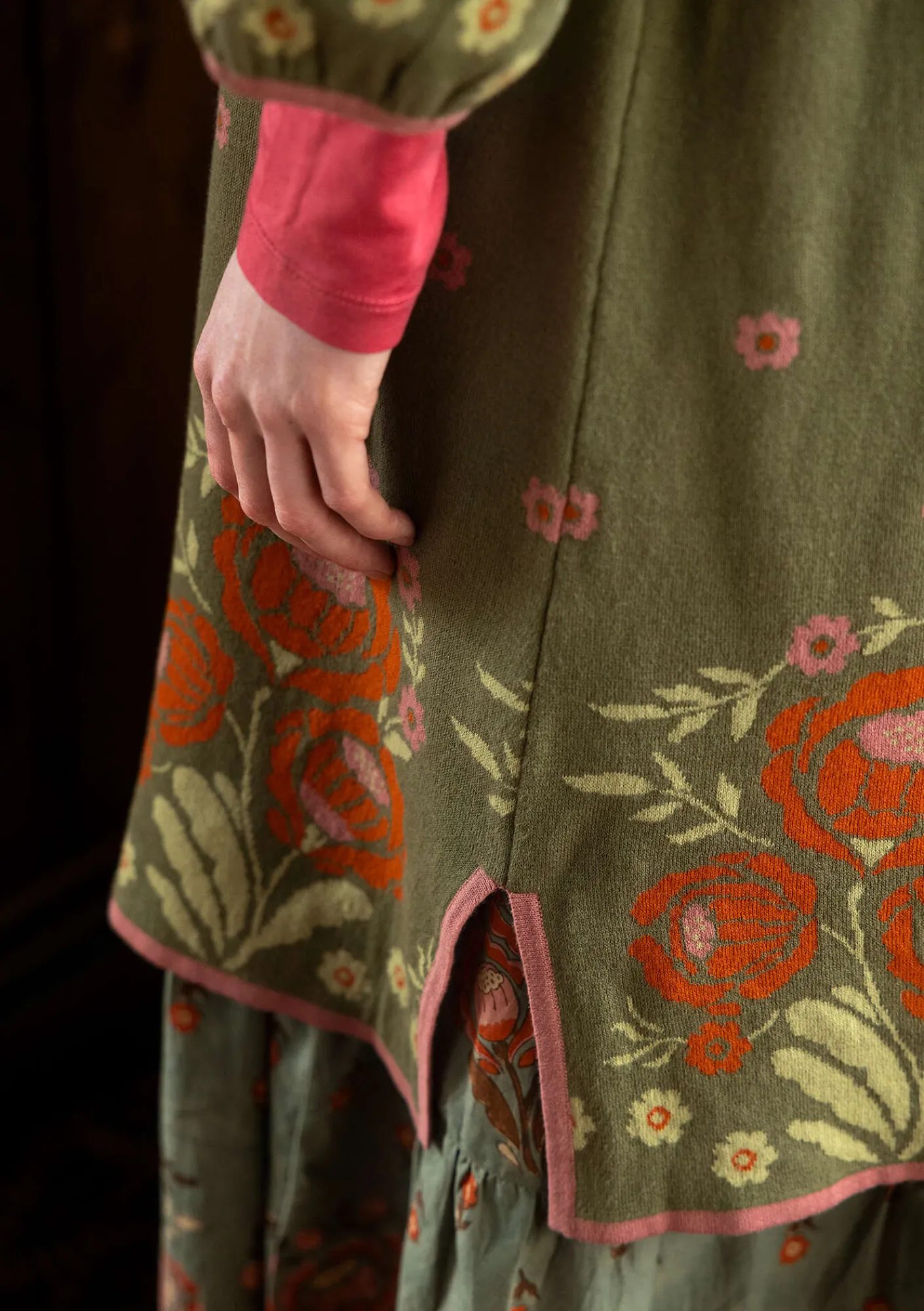 Gudrun Sjödén Kleider>Strickkleid „Stine“ aus Bio-/Recycling-Baumwolle Thuja