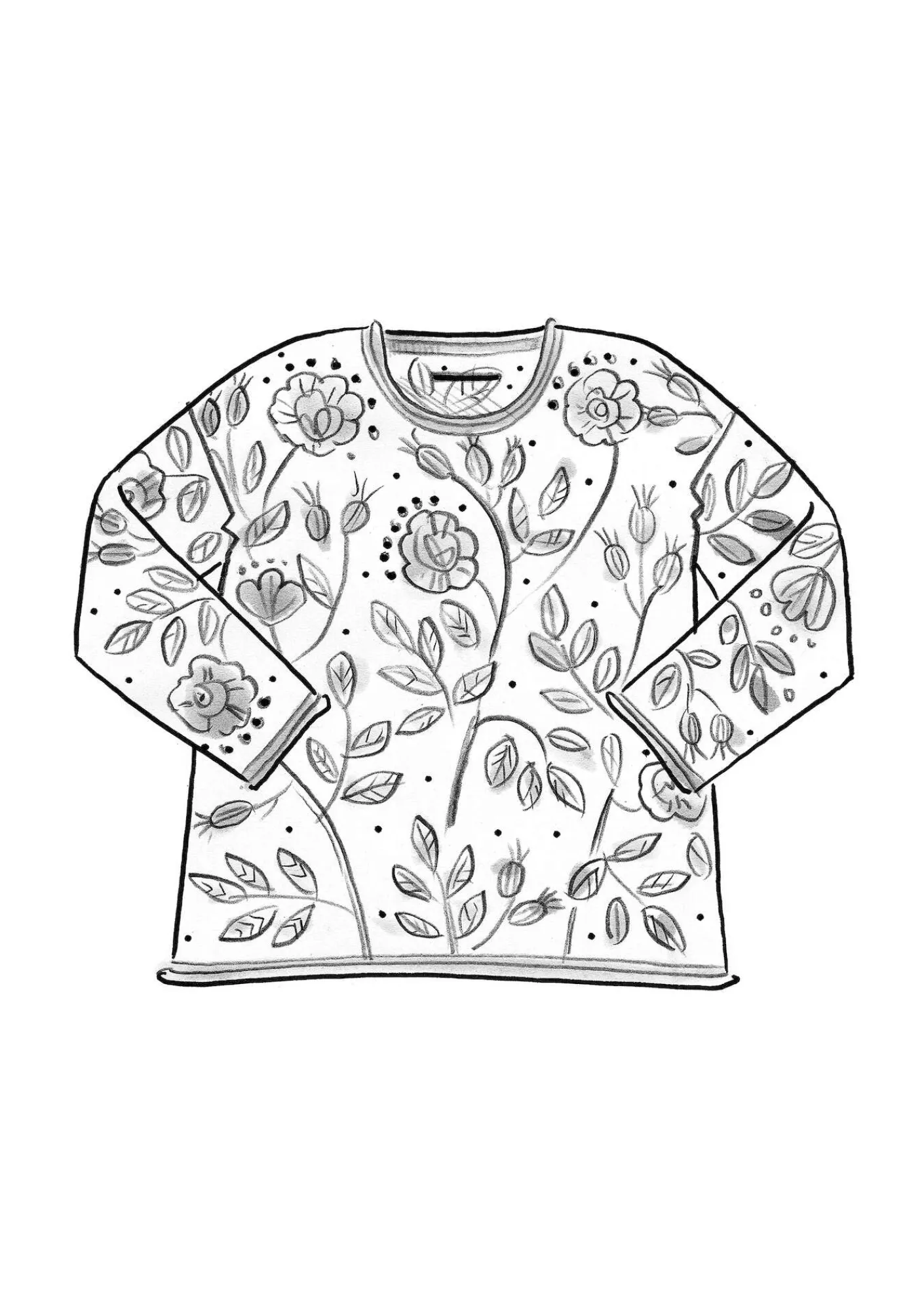 Gudrun Sjödén Pullover & Shirts>Strickpullover „Nyponros“ aus Bio-/Recycling-Baumwolle Achatrot