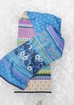 Gudrun Sjödén Accessoires|Schals Und Tücher>Strickschal „Borealis“ aus Bio- und Recycling-Baumwolle/Wolle Zartindigo