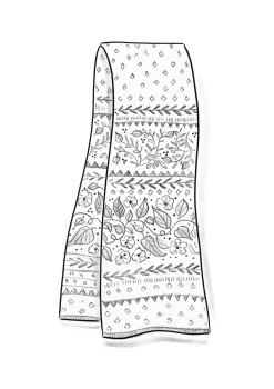 Gudrun Sjödén Accessoires|Schals Und Tücher>Strickschal „Borealis“ aus Bio- und Recycling-Baumwolle/Wolle Aubergine