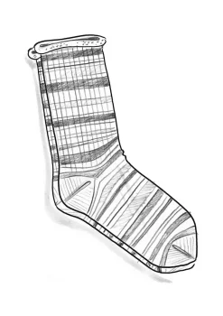 Gudrun Sjödén Accessoires>Stricksocken aus Lammwolle/Recycling-Wolle Tomate