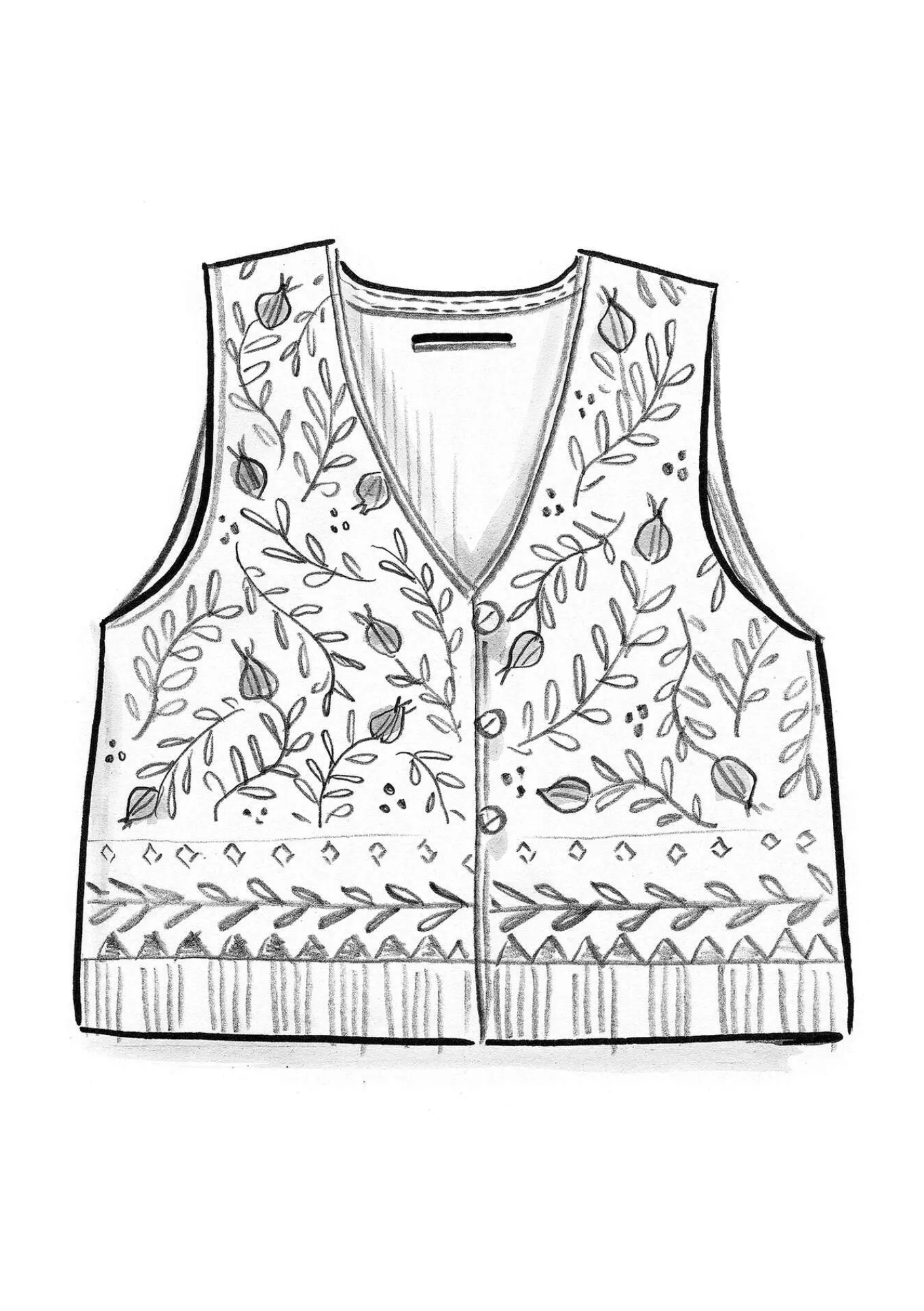 Gudrun Sjödén Westen>Strickweste „Aurora“ aus Bio- und Recycling-Baumwolle/Wolle Zartindigo