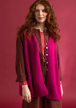 Gudrun Sjödén Westen>Strickweste aus Alpakagemisch Alpenveilchen-melange