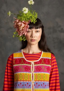 Gudrun Sjödén Westen>Strickweste „Klara“ aus Bio-/Recycling-Baumwolle Rapsfeld
