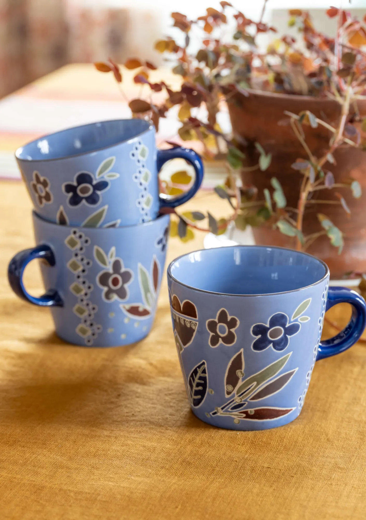 Gudrun Sjödén Geschirr|Küche & Esszimmer>Tasse „Flower pots“ aus Keramik Blauglöckchen