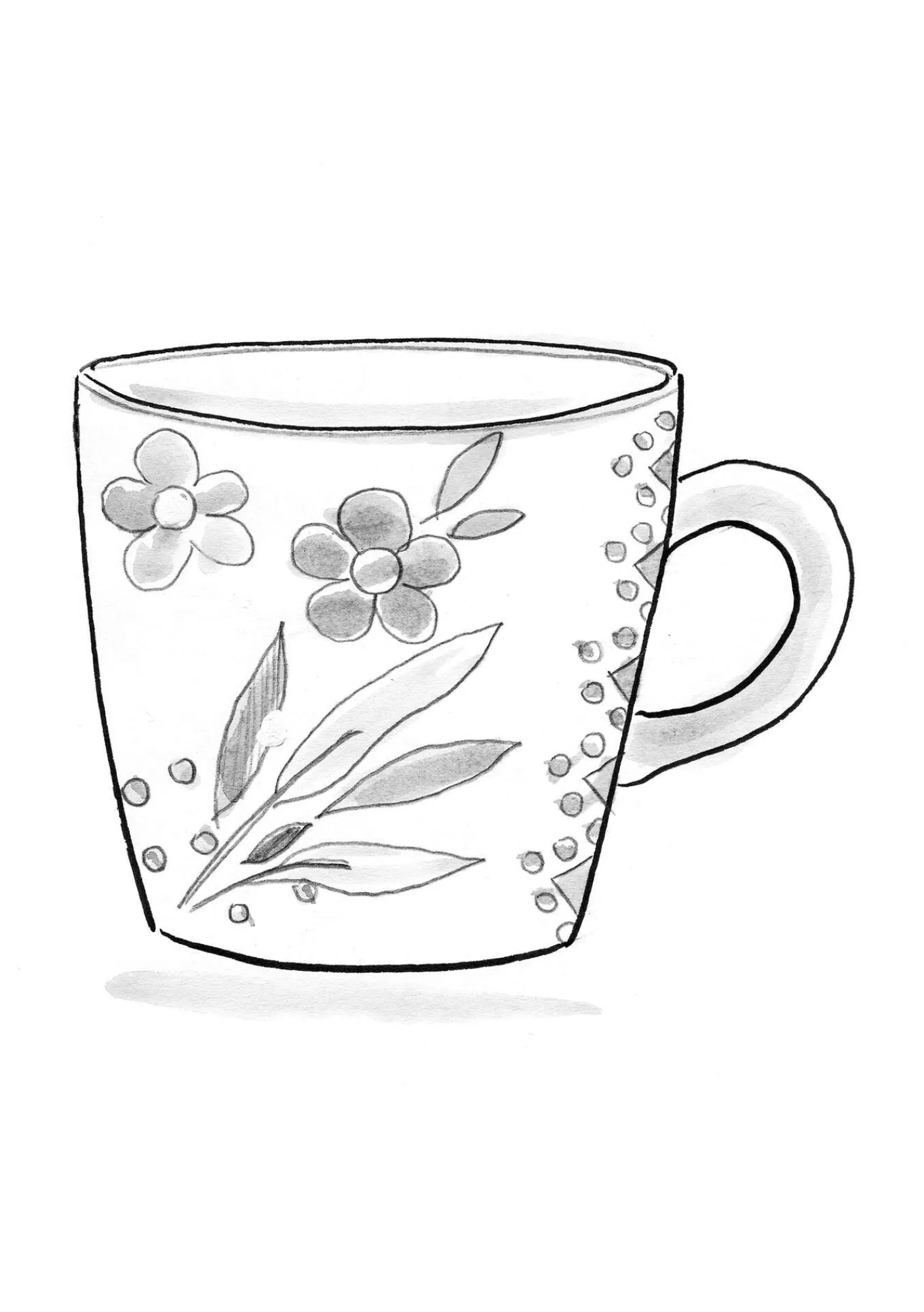 Gudrun Sjödén Geschirr|Küche & Esszimmer>Tasse „Flower pots“ aus Keramik Blauglöckchen