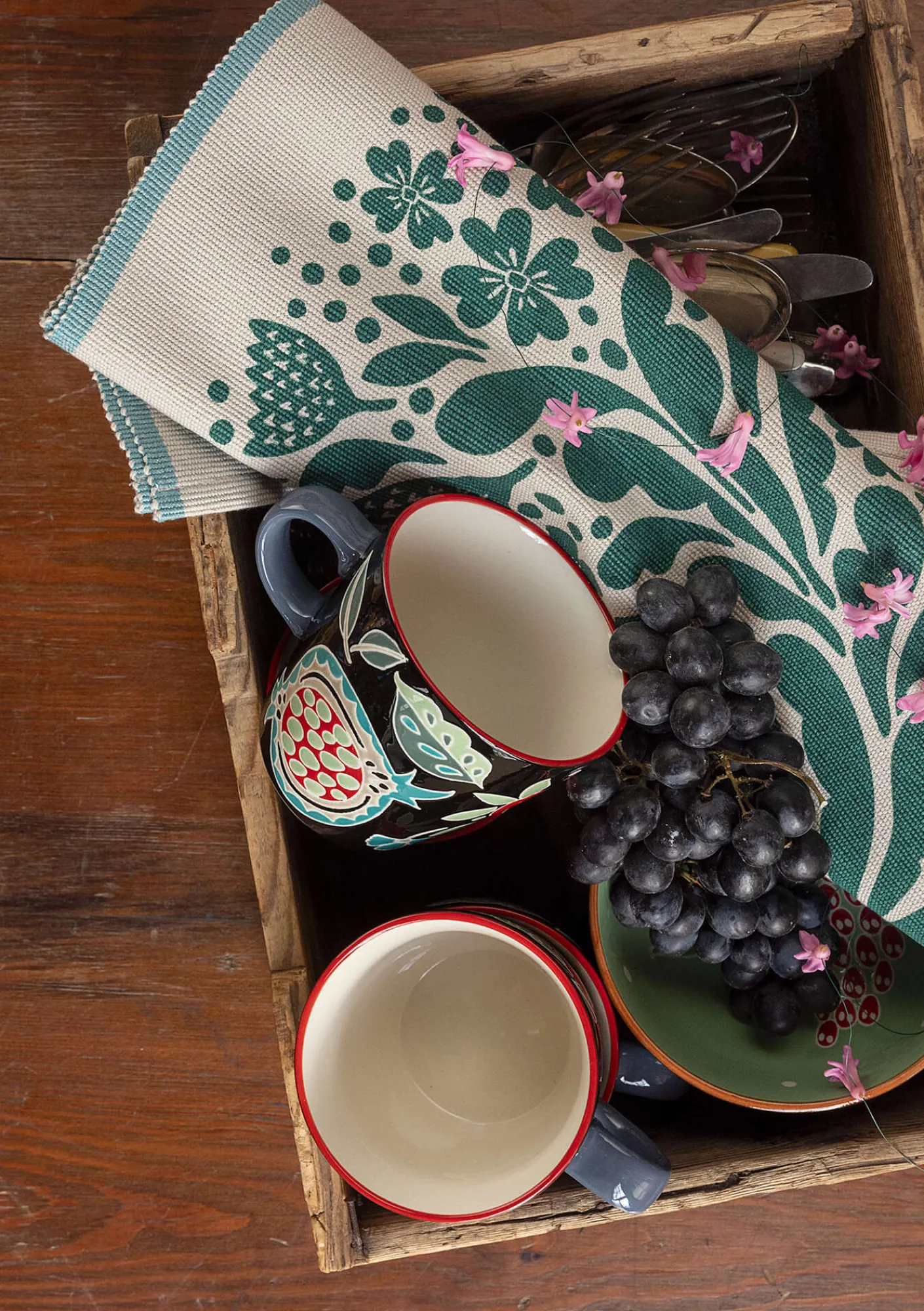 Gudrun Sjödén Geschirr|Küche & Esszimmer>Tasse „Fruits“ aus Keramik Dunkelaschgrau