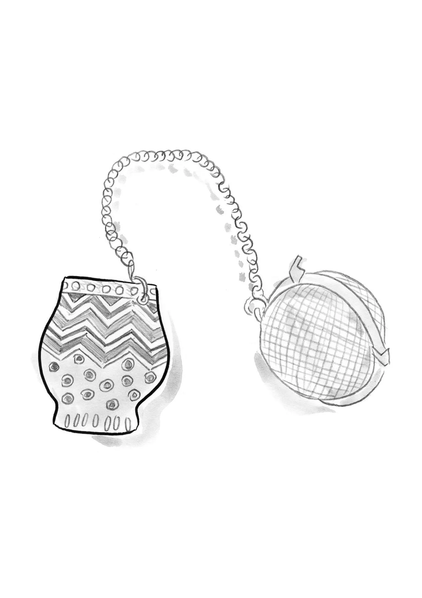 Gudrun Sjödén Küche & Esszimmer>Teesieb „Flower pots“ aus Keramik/Metall Henna