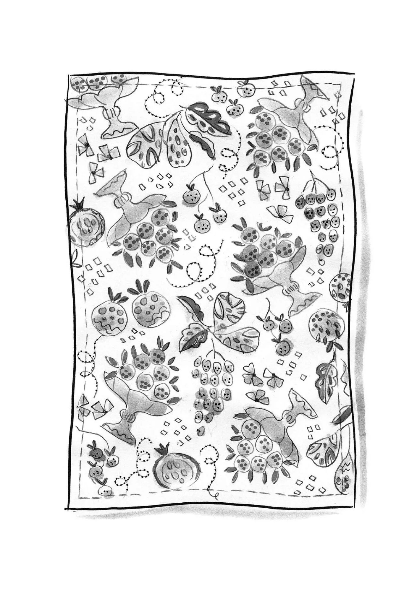 Gudrun Sjödén Tischdecken & -läufer|Küche & Esszimmer>Tischdecke „Fruits“ aus Bio-Baumwolle Tomate